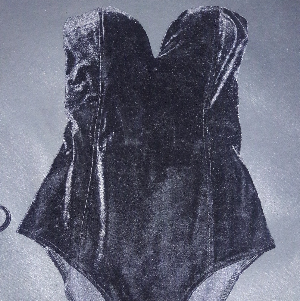 Black Velvet Body Suit